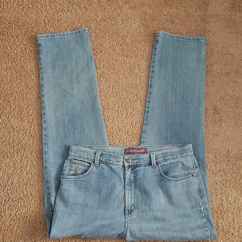 Gloria Vanderbilt AMANDA High Rise Jeans Fancy Pockets sz 14 Average